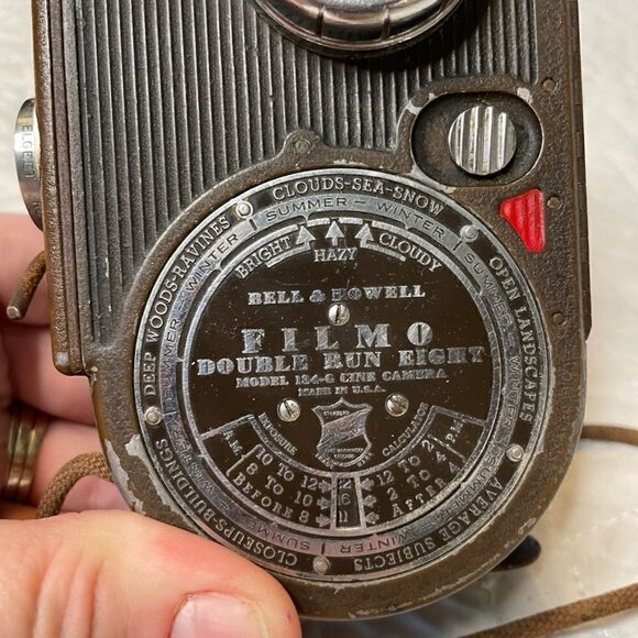 Vintage Bell & Howell Film Double Run Eight Model 134-G Cine Camera w/ Lens Case - Picture 7 of 16